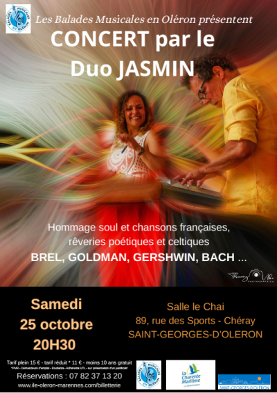 Affiche concert du duo JASMIN - standard